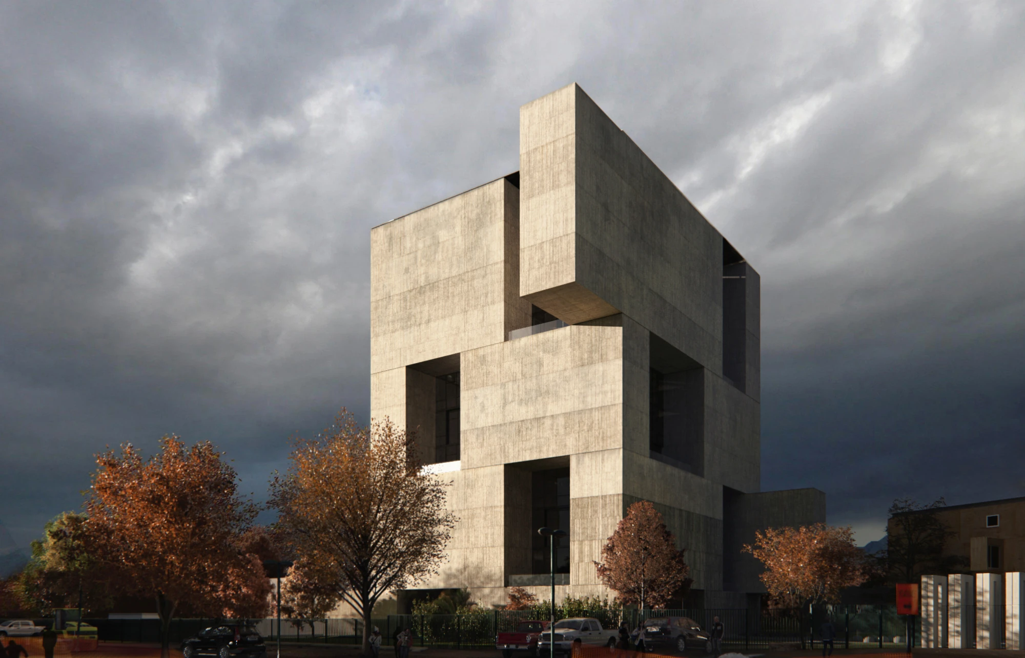 UC Innovation Center von Alejandro Aravena Sichtbeton